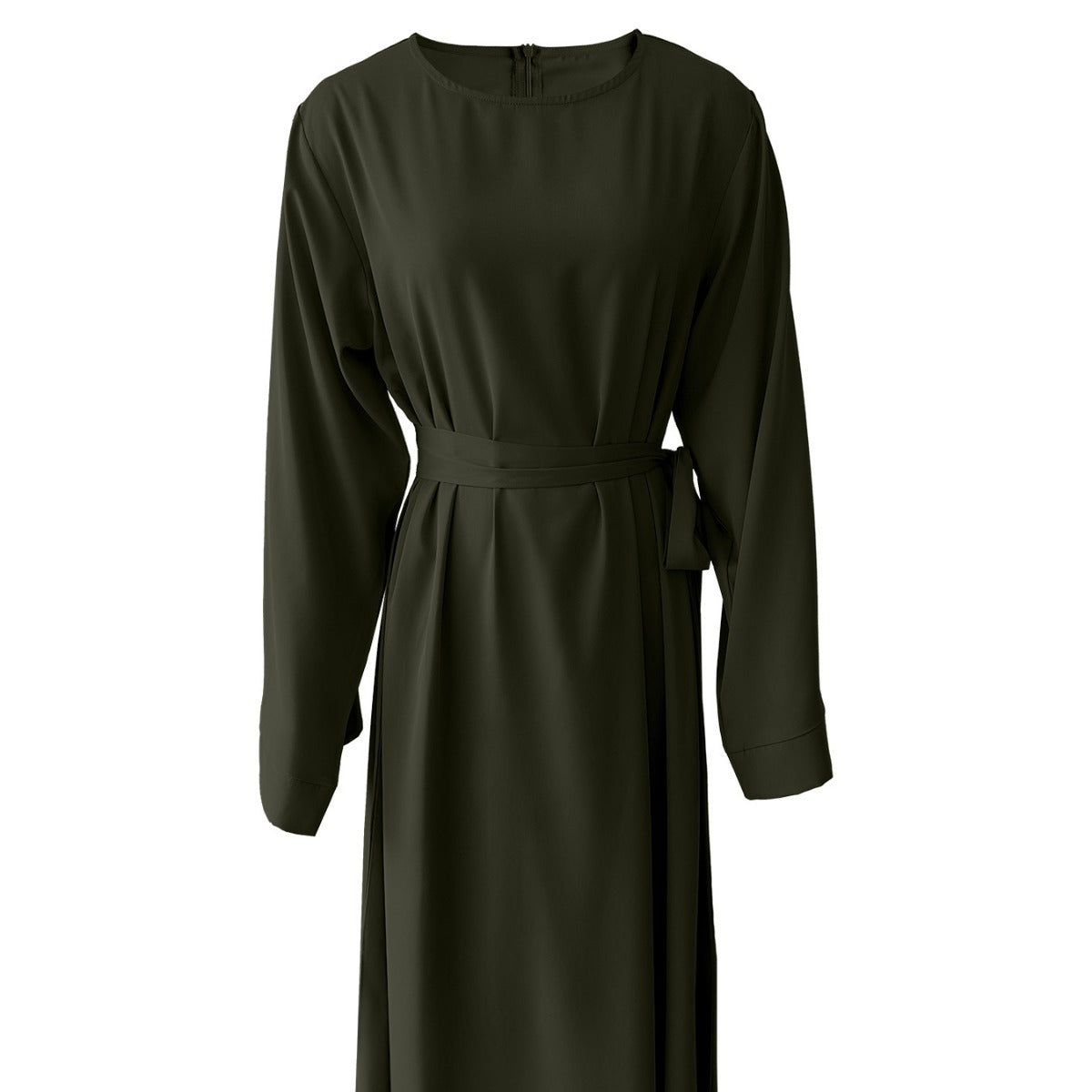 Plus Size Lace Up Muslim Women's Dress-4