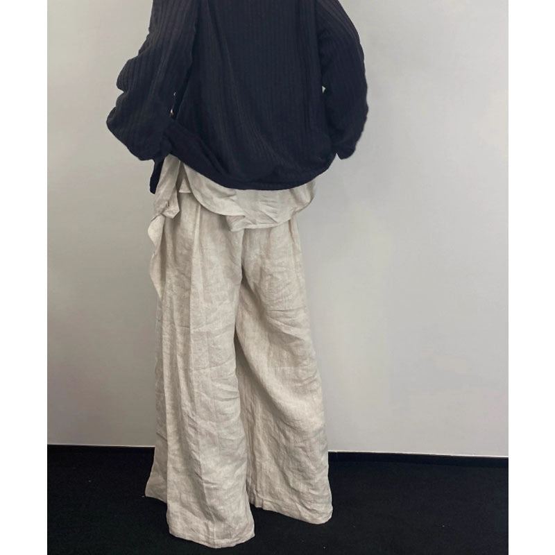 Pantalon asymétrique jambe large