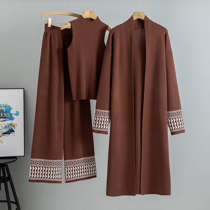 Ensemble 3 pièces en maille – élégance minimaliste et modeste