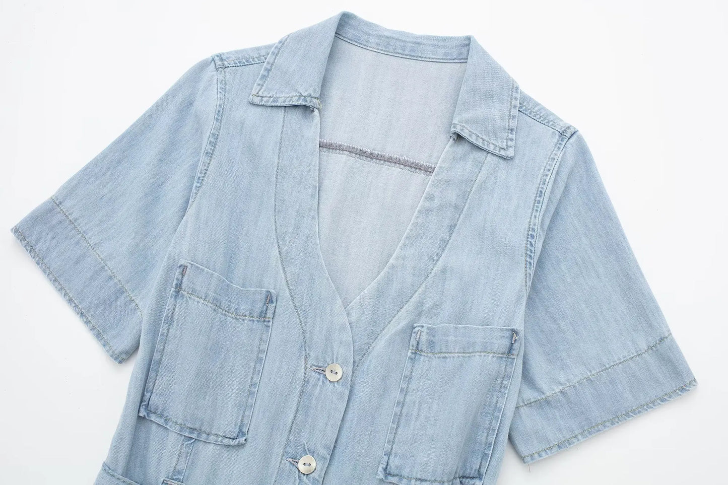 👗 Robe chemise en denim – Ceinturée & coupe élégante