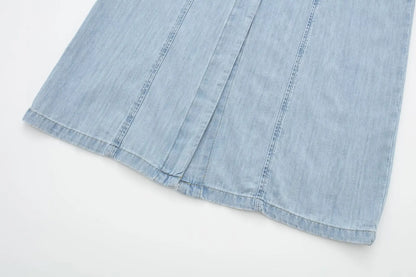 👗 Robe chemise en denim – Ceinturée & coupe élégante